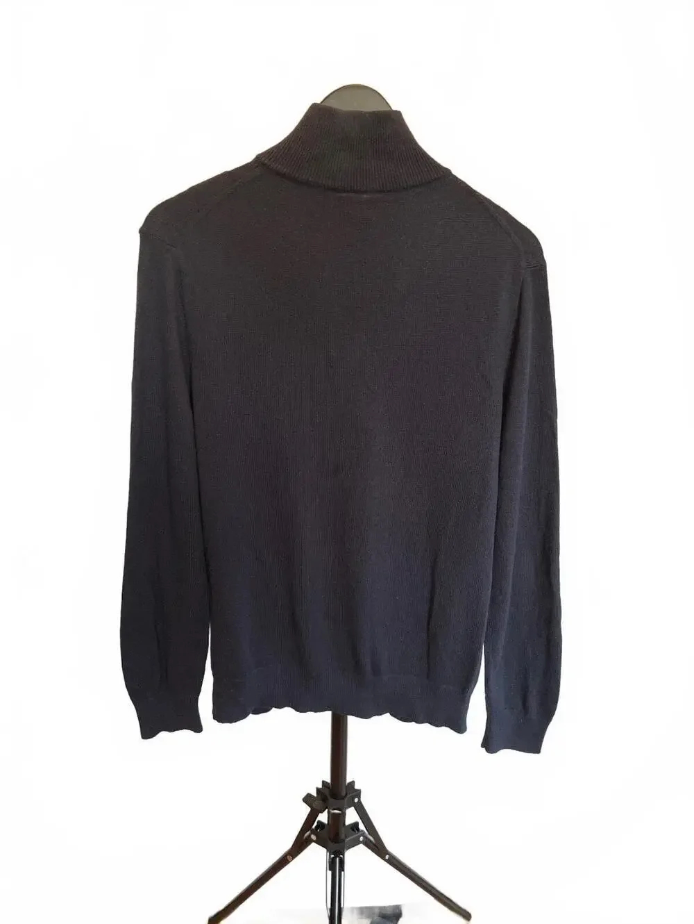 J.Crew Navy Cotton Quarter Zip Mock Neck Sweater Medium